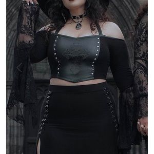Killstar Zelda lace Bardot top